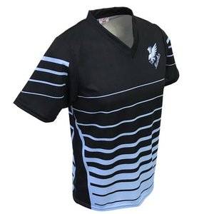 เสื้อวอลเลย์บอลชายแบบซับลิเมชั่นขายส่ง ออกแบบเองได้ ชุดทีม 100% โพลีเอสเตอร์ ระบายอากาศได้ดี เสื้อยืดนักกีฬา - Product Image 2