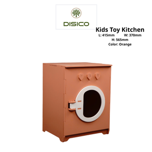 Cette machine à laver jouet pour enfants est fabriquée en contreplaqué de pin américain durable et sûr, avec des bords lissement poncés. - Product Image 1