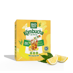 Poudre de Kombucha Bio au Gingembre et au Citron Vert OEM ODM, Boissons au Thé Solubles dans l'Eau, 100g par Boîte - Product Image 1