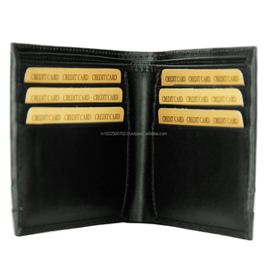 Vente en gros de portefeuille RFID minimaliste de luxe pour hommes motif géométrique mince fermeture ouverte à deux volets marque personnalisée courte longueur polyester - Product Image 3