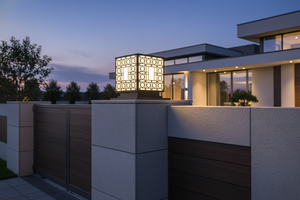Lámpara de Poste Decorativa para Exteriores, 3500K Blanco Cálido, Impermeable, para Jardín, Villa, Hotel, Iluminación Moderna, 200 - Product Image 6