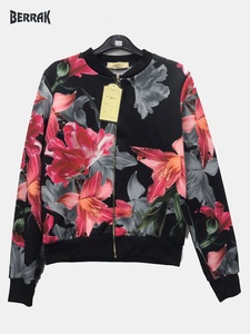Blouson à manches longues pour femme, imprimé floral, numérique, bombardier, avec fermeture éclair, nouveauté - Product Image 5