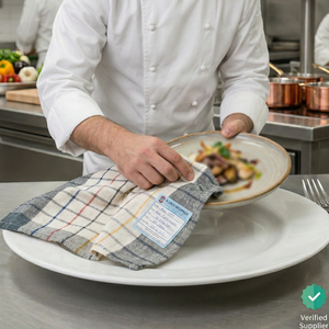 ผ้าเช็ดครัวผ้าฝ้ายทอแห้งเร็ว ซึมซับน้ำได้ดี 257GSM ไม่เป็นขุย ซักเครื่องได้ สำหรับใช้ในบ้านและร้านอาหาร - Product Image 2