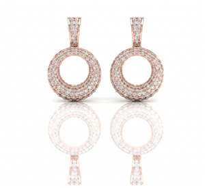 Pendientes de Aro Abiertos con Diamantes Pavé, Corte Brillante Redondo, para Mujer, Joyería de Lujo, Diamantes Naturales y Cultivados en Laboratorio - Product Image 3