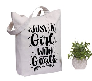 Sacs fourre-tout en toile de coton personnalisés avec impression, fabriqués directement par le fabricant, avec cordon de serrage et poignées à bandoulière pour femmes, vente en gros - Product Image 5