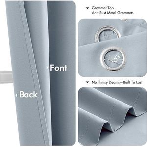 Tende Oscuranti Termoisolanti Azzurro Chiaro da 63 Pollici, 2 Pannelli, per Camera da Letto e Soggiorno - Product Image 5