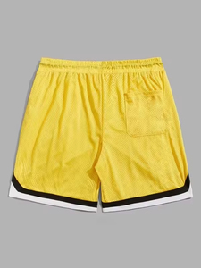 Shorts décontractés pour hommes 100 % polyester, style urbain, vintage, fitness, impression par transfert thermique personnalisée - Product Image 1