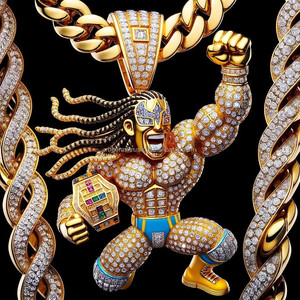Colgante de Plata de Ley 925 con Baño de Oro de 14k, Diseño de Estrella con Diamantes Engastados, Joyería Fina Personalizada para Fiestas, Estilo Hip Hop - Product Image 3