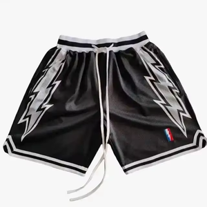 Men's High Street Style Basketball Shorts Double Zipper Pockets Custom Logo Sublimation All-Print Double-<b>Layer</b> Mesh Customizable - Product Image 3