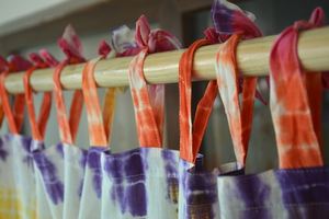 Cortina con Estampado Tie Dye Colorido, Tela de Algodón, Cortina Decorativa de Estilo Bohemio para Ventana, Panel de Cortina para Sala de Estar, Dormitorio, Hotel - Product Image 6