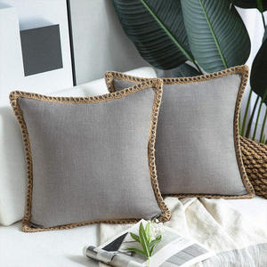 Funda de Cojín de Yute de Calidad Premium con Cremallera, Funda de Almohada Rústica de Arpillera para Decoración del Hogar y Hoteles, Venta al por Mayor - Product Image 6