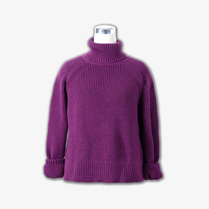 CRAZIGOODS Suéter de punto para adultos, antiarrugas, 100% acrílico, se aceptan pedidos OEM y ODM, cuello alto regular, color liso. - Product Image 1