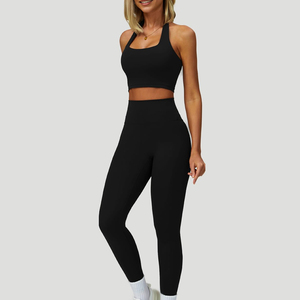 Vente directe d'usine, ensembles de yoga pour femmes, sur mesure, haute qualité, respirant, séchage rapide, léger, ensemble de yoga 3 pièces pour femmes - Product Image 6