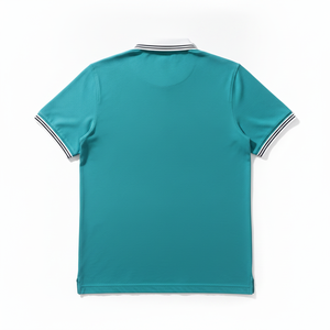 Polo pour homme en coton piqué, couleur unie, design personnalisé OEM, dernière collection, coupe classique, coupe ajustée, tricot côtelé, respirant et décontracté - Product Image 6