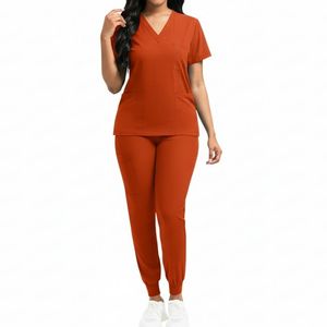 Conjunto de Uniforme de Enfermera con Logotipo Personalizado, Uniformes Médicos de Manga Corta para Profesionales del Hospital, Trajes de Enfermería Cómodos de Alta Calidad - Product Image 6