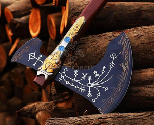 Hacha Leviatán de God of War, la más vendida, hecha a mano, con grabado en relieve, tamaño personalizable, de acero inoxidable, con púas. - Product Image 2
