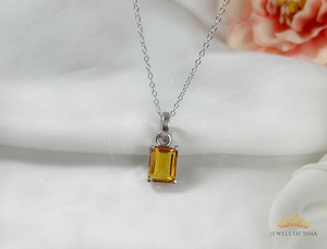 Collier pendentif en forme de fleur de luxe en or rubis coloré, bijoux de naissance pour mère à la mode pour cadeau - Product Image 4