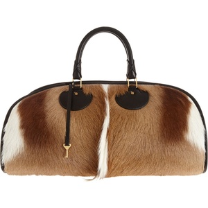 Sac de voyage en cuir de vachette noir et blanc, rectangulaire, avec fermeture éclair, poignée supérieure, tendance, pour homme, capacité 77L, résistant à l'eau - Product Image 5