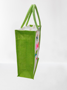 Sacs de courses en jute écologiques à imprimés animaliers, fermeture éclair, logo personnalisé imprimé, poignée en sangle de coton réutilisable, URBAN TOTE - Product Image 2