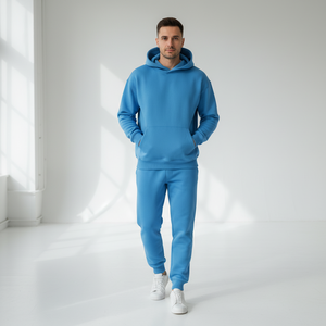 ชุดเซ็ตเสื้อฮู้ดดี้และกางเกงจ็อกเกอร์แบบยูนิเซ็กซ์สำหรับฤดูหนาว ผ้าฟอกสีแบบแอซิดวอช ระบายอากาศได้ดี สวมใส่สบาย ไซส์พลัส แต่งลูกปัด  แบบกลับด้านได้  65% - Product Image 6