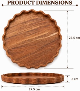 Unicorn Handicrafts Wooden Serving <b>Tray</b> for Coffee Tea Breakfast <b>Snacks</b> Food Dining Table Home Kitchen Entertaining - Product Image 5