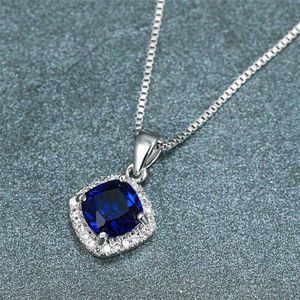 Collier pendentif de luxe AMBER JEWELS T-3449 en moissanite taille coussin, argent 925 plaqué or 14 carats, certifié IGI, bijoux unisexe - Product Image 3