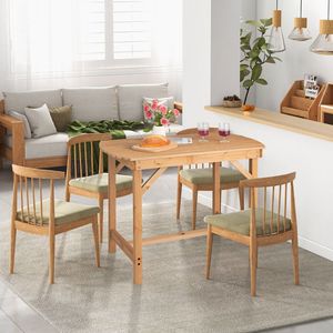 Tavolo da Pranzo in Legno di Abete per Esterni con Foro per Ombrellone, Elegante Collezione di Tavoli da Esterno - Product Image 2