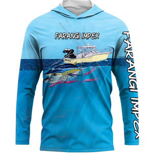 Camiseta de Pesca de Atún Personalizada con Sublimación, Secado Rápido, UPF 50, Manga Larga, Ligera, Sudadera con Capucha para Pesca 2026 - Product Image 1