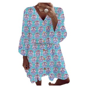 ชุดเดรสโบโฮลายพิมพ์สไตล์โบฮีเมียนสำหรับฤดูใบไม้ผลิและฤดูร้อน ชุดเดรสลายชนเผ่าฮิปปี้ลายดอกไม้สำหรับฤดูใบไม้ผลิและฤดูร้อน - Product Image 5