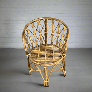 Wholesale Handcrafted Bamboo Chair Boho Chic Woven Design Petite Size Curved <b>Frame</b> for Indoor and Outdoor Use Vietnam OEM ODM - Product Image 4