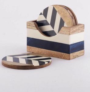 Artesanías de Diseño Popular, Posavasos de Madera Reutilizables Ecológicos de Alta Calidad, Hechos a Mano con Madera Maciza, Diseño Personalizado Rústico - Product Image 4