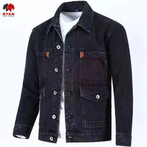 เสื้อแจ็คเก็ตยีนส์ผู้ชายติดกระดุมด้านหน้า ออกแบบเองได้ รับผลิตแบบ OEM ODM สไตล์คลาสสิก แฟชั่นลำลอง - Product Image 2
