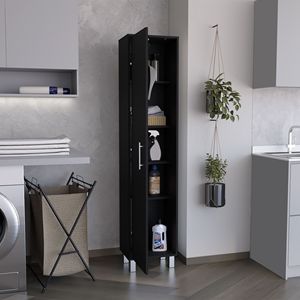 Armadio Alto Laska da 70 Pollici con Ganci per Scope e Quattro Ripiani per Casa o Ufficio - Product Image 6