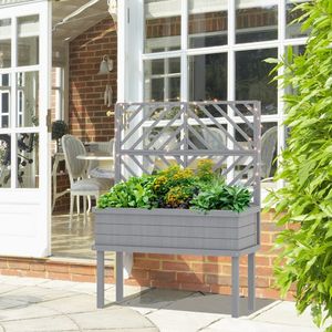 Wooden Flower Shelf and <b>Planter</b> <b>Box</b> Elegant <b>Planters</b> for Indoor/Outdoor Use - Product Image 2