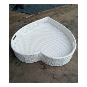 Assiette décorative en rotin artisanal, assiette de présentation tissée naturellement, décoration de table pour hôtel et restaurant - Product Image 4