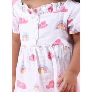 Polka Tots Halfsleeves Vestido estampado Rainbow Mist con diadema-Multicolor - Product Image 3