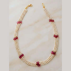 Collar de Perlas Edison Naturales AAAA en Oro Blanco de 18K - Product Image 1