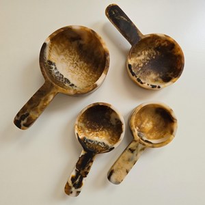 High Quality Handmade Marbled Resin Measuring Cups Set Stylish Baking Scoops <b>Coffee</b> Flour Sugar Kitchen Tools - Product Image 4