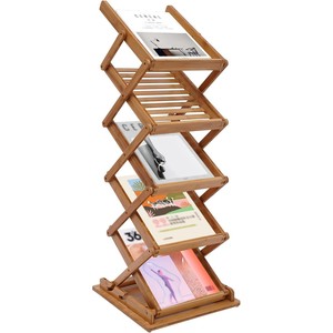 Wholesale Acacia Wood Minimalist Foldable Magazine Rack - Product Image 2