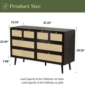 Cassettiera in Legno Massello di Quercia, Stile Moderno Francese, Arredamento Rustico per Soggiorno, Appartamento, Hotel - Product Image 2