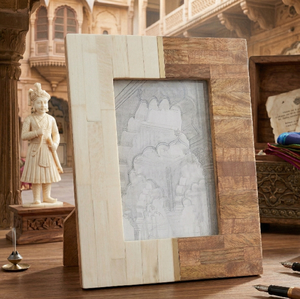 <b>4x6</b> Picture <b>Frame</b> Boho Picture Mango Wood <b>Frame</b> Contemporary Decor Bone Inlay Photo Wedding Handmade <b>Frame</b> - Product Image 3