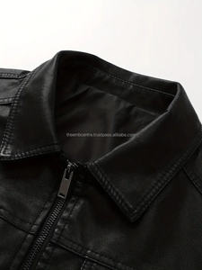 Últimas chaquetas de moda de cuero genuino de corte regular de moda chaqueta de moda de cuero de diseño premium de calidad superior para hombres - Product Image 4