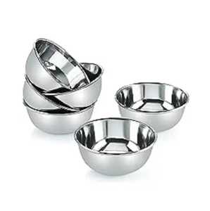 Bol mélangeur en acier inoxydable en gros, avec large rebord, pour salade et soupe, compatible lave-vaisselle, micro-ondes et four, pour cuisine et restaurant - Product Image 4