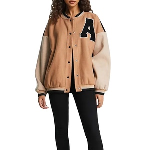 Nouveau Style vêtements mode Streetwear véritable Patchwork bouton automne femmes dame manteau université veste doux respirant 2026 - Product Image 4