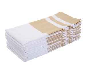Juego de Toallas de Cocina de Algodón a Rayas, Teñidas con Hilo Ecológico, Blancas con Bordes Coloridos, Rectangulares, Tejidas, Lavables a Máquina, para Uso Doméstico, Personalizadas - Product Image 4