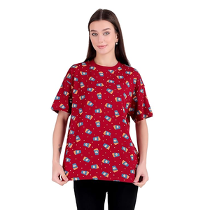 T-shirts imprimés pour femmes, écologiques, respirants, col rond, coupe ajustée, décontractés, design personnalisé, directement de l'usine - Product Image 1