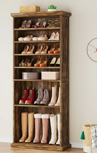 Meuble d'entrée en promotion : Meuble à chaussures moderne anti-poussière avec porte, rangement pour 12 paires, en bois - Product Image 3