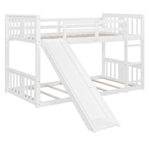 Letto a Castello Bianco con Scivolo e Scala per Bambini (Vecchio SKU LT000108AAK) - Product Image 3