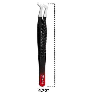 Pince à épiler professionnelle pour extensions de cils, en acier inoxydable, outil d'application de précision pour cils, pointe fine, pince à épiler de beauté pour salon - Product Image 3