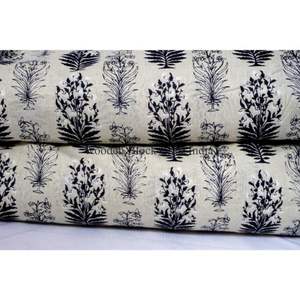ผ้าฝ้ายพิมพ์ลายบล็อกไม้แบบอินเดียออร์แกนิกสวยงาม 100% สำหรับตกแต่งบ้าน เบาะรองนั่ง กระเป๋า และของตกแต่ง - Product Image 6